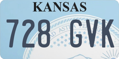 KS license plate 728GVK