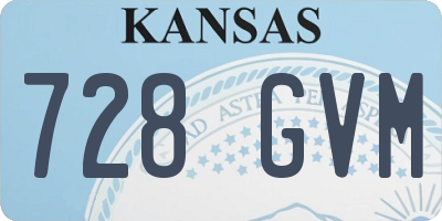 KS license plate 728GVM