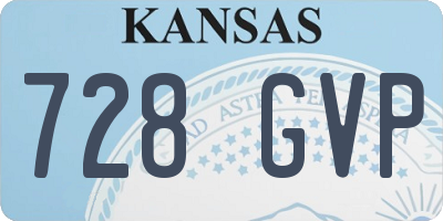 KS license plate 728GVP