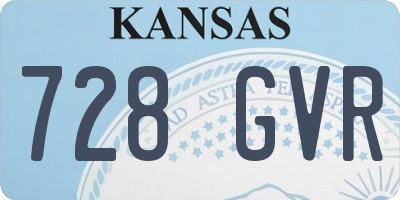 KS license plate 728GVR