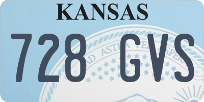 KS license plate 728GVS