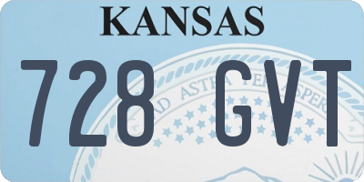 KS license plate 728GVT