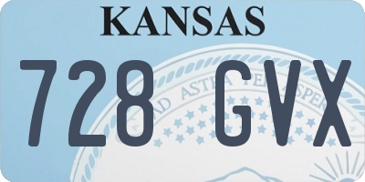 KS license plate 728GVX