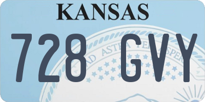 KS license plate 728GVY