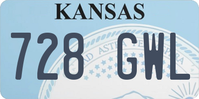 KS license plate 728GWL