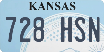 KS license plate 728HSN