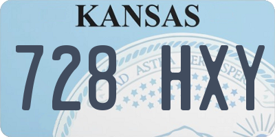 KS license plate 728HXY