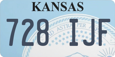 KS license plate 728IJF