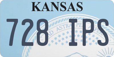 KS license plate 728IPS