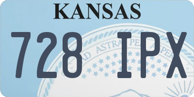 KS license plate 728IPX