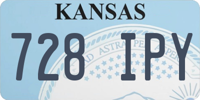 KS license plate 728IPY