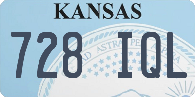 KS license plate 728IQL