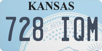 KS license plate 728IQM