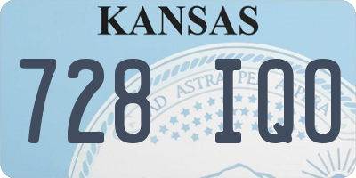 KS license plate 728IQO