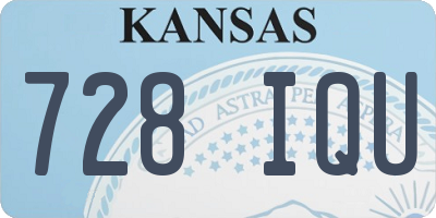 KS license plate 728IQU