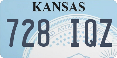 KS license plate 728IQZ