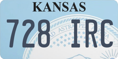 KS license plate 728IRC