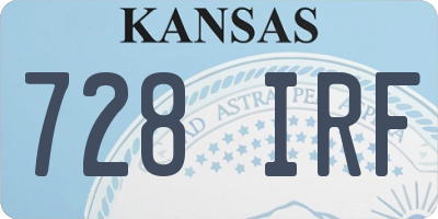 KS license plate 728IRF