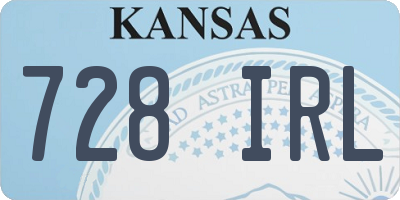 KS license plate 728IRL