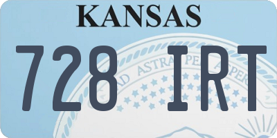 KS license plate 728IRT
