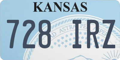 KS license plate 728IRZ