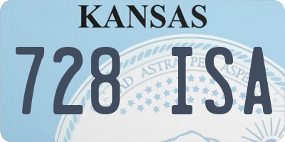 KS license plate 728ISA