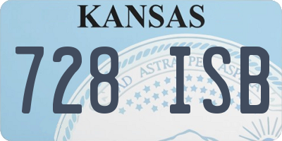 KS license plate 728ISB