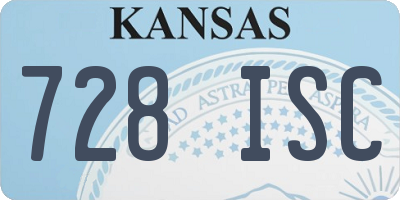 KS license plate 728ISC
