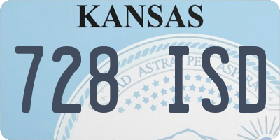 KS license plate 728ISD