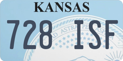 KS license plate 728ISF