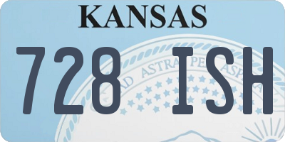 KS license plate 728ISH