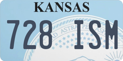 KS license plate 728ISM