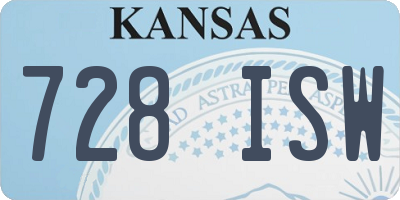 KS license plate 728ISW