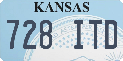 KS license plate 728ITD
