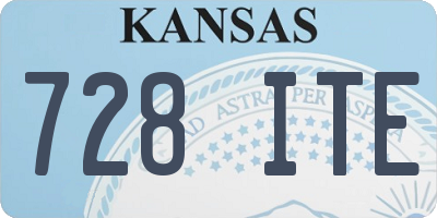 KS license plate 728ITE