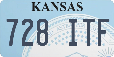 KS license plate 728ITF