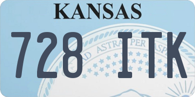 KS license plate 728ITK