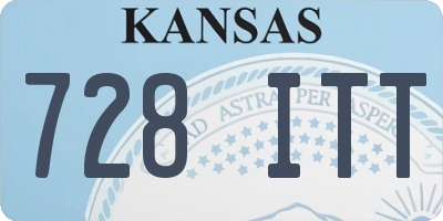 KS license plate 728ITT