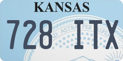 KS license plate 728ITX