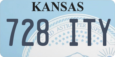 KS license plate 728ITY