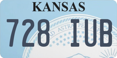 KS license plate 728IUB