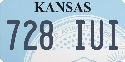 KS license plate 728IUI