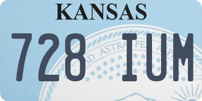 KS license plate 728IUM