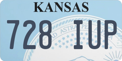 KS license plate 728IUP