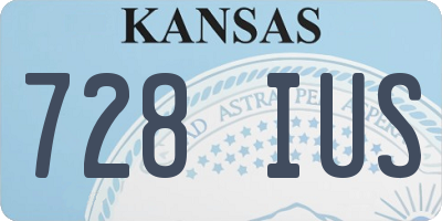 KS license plate 728IUS
