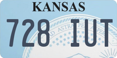 KS license plate 728IUT