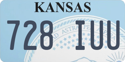 KS license plate 728IUU