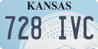 KS license plate 728IVC