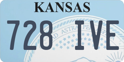 KS license plate 728IVE