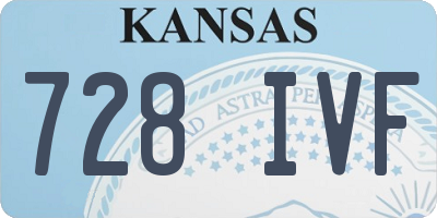 KS license plate 728IVF